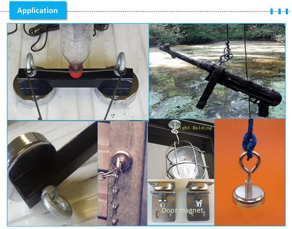 Strong Magnetic Hooks with Eyebolt or Eyelet