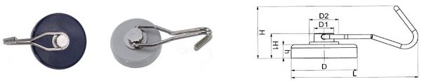 Magnetic Swivel hook magnet with Rotating and Swing Hook